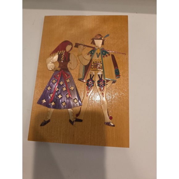 Vintage Polish Folk Art Wooden Wall Plaques Set Handmade In Poland Regional... - Picture 6 of 15